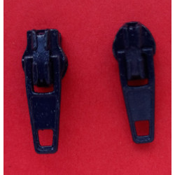 No.3 Nylon Coil Auto Lock Short Tab Sliders Zipper Pull Color - navy blue/1 pc.