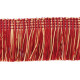 Decorative cut fringes-grass PS-40C color PE-71/46 - dark bordeaux/honey/1 m