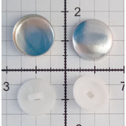 Self-Cover Buttons  Size 24" (15 mm) Plastic Back White