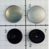 Self-Cover Buttons  Size 28" (18 mm) Plastic Back Black
