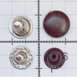 Multi Purpose SEGMA Type Snaps 10 mm brown/100 pcs.