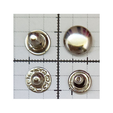 Multi Purpose SEGMA Type Snaps 10 mm nickel/100 pcs.