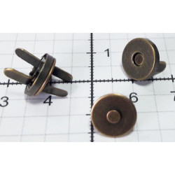 Magnetic Snap Fasteners 10 mm old brass/1 pc.