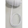 Cotton braided cord, tube, 10 mm white/1 m