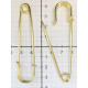 Safety Pin 75 mm gold/1 pc.