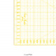 Quilting ruler, 160x320 mm, metric scale, yellow