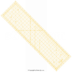 Quilting ruler, 160x600 mm, metric scale, yellow