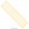 Quilting ruler, 160x600 mm, metric scale, yellow