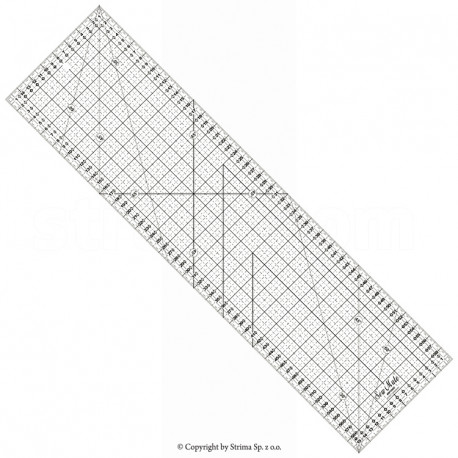 Quilting ruler, 160x600 mm, metric scale, black
