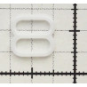 Reguliatoriai plastikiniai petnešėlėms, 8 mm, balti