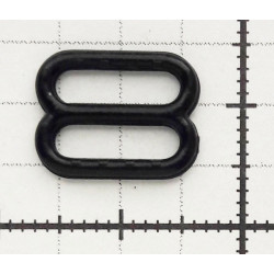 Bra plastic Sliders 10 mm black/1 pair