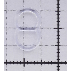 Reguliatoriai plastikiniai petnešėlėms, 6 mm, skaidrūs/100 vnt.