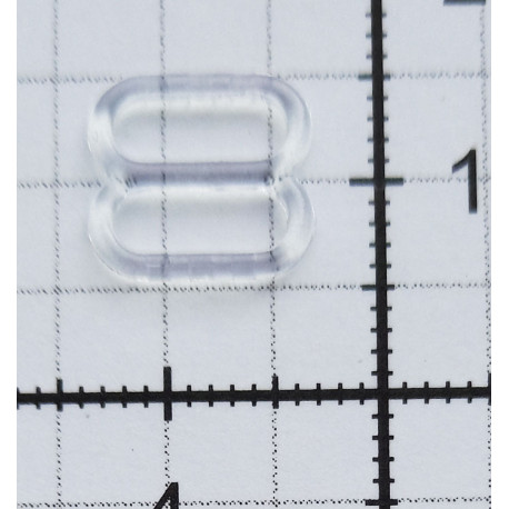 Reguliatoriai plastikiniai petnešėlėms, 8 mm, skaidrūs/1 pora