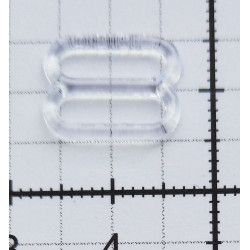 Reguliatoriai plastikiniai petnešėlėms, 10 mm, skaidrūs/100 vnt.