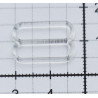 Reguliatoriai plastikiniai petnešėlėms, 15 mm, skaidrūs/100 vnt.