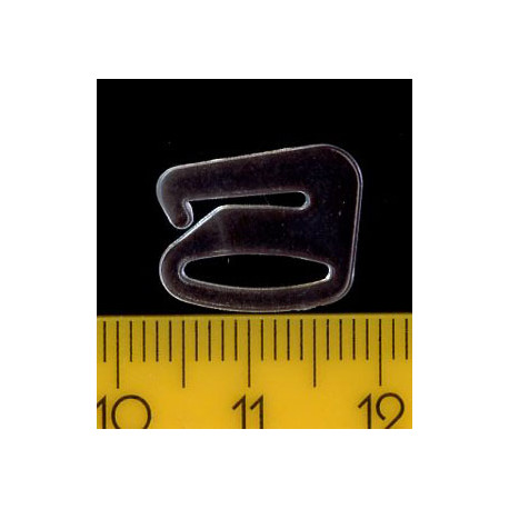 Kabliukai plastikiniai petnešėlėms 11 mm skaidrūs/50 vnt.