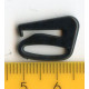 Kabliukai plastikiniai petnešėlėms 14 mm juodi/50 vnt.