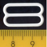 Reguliatoriai metaliniai petnešėlėms, 18 mm, balti/2 vnt.