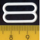 Reguliatoriai metaliniai petnešėlėms, 18 mm, balti/50 vnt.