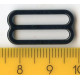 Reguliatoriai metaliniai petnešėlėms, 19 mm, juodi/50 vnt.