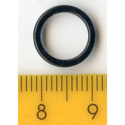 Žiedeliai petnešėlėms metaliniai 10 mm juodi/2 vnt.
