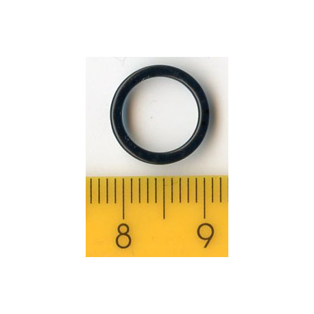 Bra metallic rings 10 mm black, nylon coated/2 pcs.