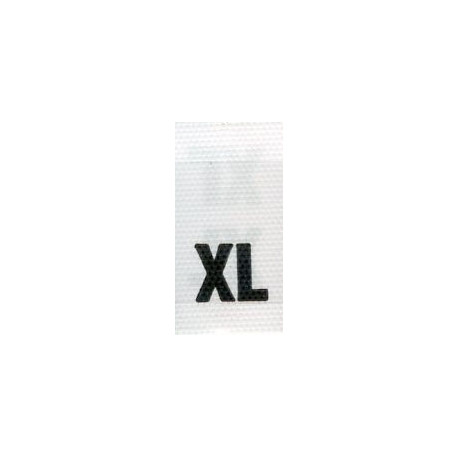 Įsiuvamos tekstilinės XL dydžio etiketės, 200 vnt.
