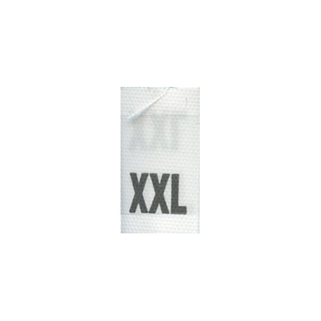 Įsiuvamos tekstilinės XXL dydžio etiketės, 200 vnt.