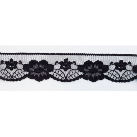 Poliamid Lace Ribbon art.541217.000.0002/35mm, black/1m
