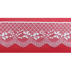 Poliamid Lace Ribbon art.541207.0001/52mm, white/1m