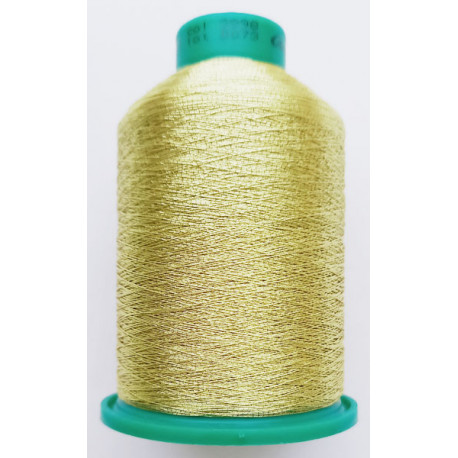 Metallized Threads for machine embroidery  "IRISMET", color 3998 - light gold/1000 m