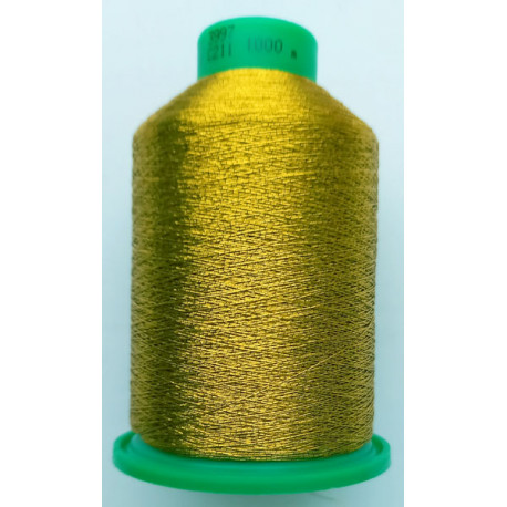 Metalizuotieji siuvinėjimo siūlai "IRISMET", spalva 3997 - tamsi aukso/1000 m