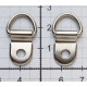 Metal D Ring Lace Hook U18/P/nickel/10 pcs.