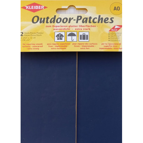 Self-adhesive waterproof patches 2 x 6.5 x 12 cm, 156 cm2, dark blue