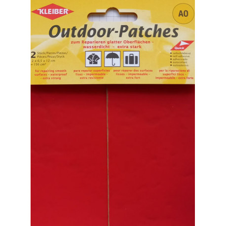Self-adhesive waterproof patches 2 x 6.5cm x 12cm, 156cm2, red