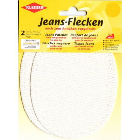 Jeans-Patches art.345-09 white, 13 x 10 cm/2 pcs.