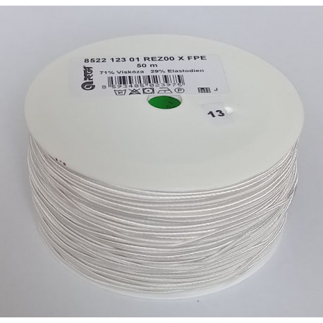 Round elastic cord 1 mm off-white/50m