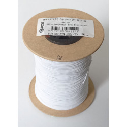 Round elastic cord 1.0 mm white/100m