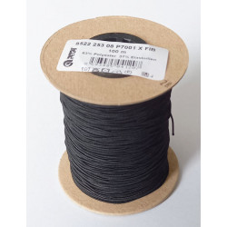 Round elastic cord 1.0 mm black/100m