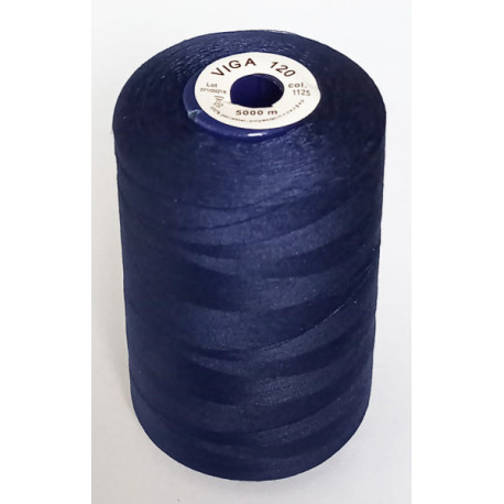 Universal Polyester Sewing Thread VIGA 120 5000 m color 1125 - dark blue