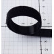 Velcro juosta dvipusė žemo profilio 10 mm juoda/1 m