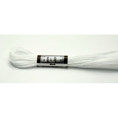 Cotton Embroidery Thread "Mulina" white/8 m