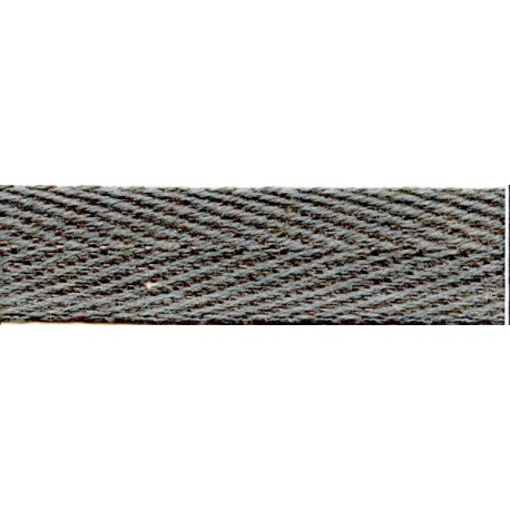 Cotton Twill Tape art. 8131153 10 mm, color C7002-dark grey/1 m