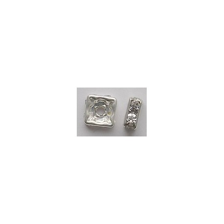 Square Rhinestone Crystal Spacer Beads art.9208/8x8mm/1 pc.