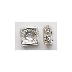 Square Rhinestone Crystal Spacer Beads art.9206/6x6mm/1 pc.