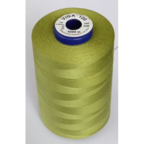 Universal Polyester Sewing Thread VIGA 120 5000 m color 0386 - mustard