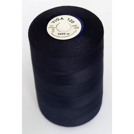 Universal Polyester Sewing Thread VIGA 120 5000 m color 1229 - black blue