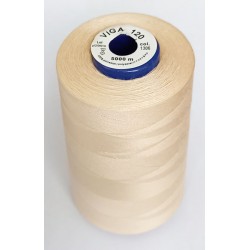 Universal Polyester Sewing Thread VIGA 120 5000 m color 1306 - ecru
