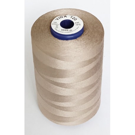 Universal Polyester Sewing Thread VIGA 120 5000 m color 1416 - beige