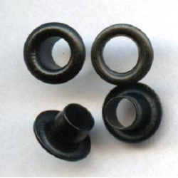 Eyelets of brass with Washer 6 mm long Barrel art. OMS06DP black/100 pcs.